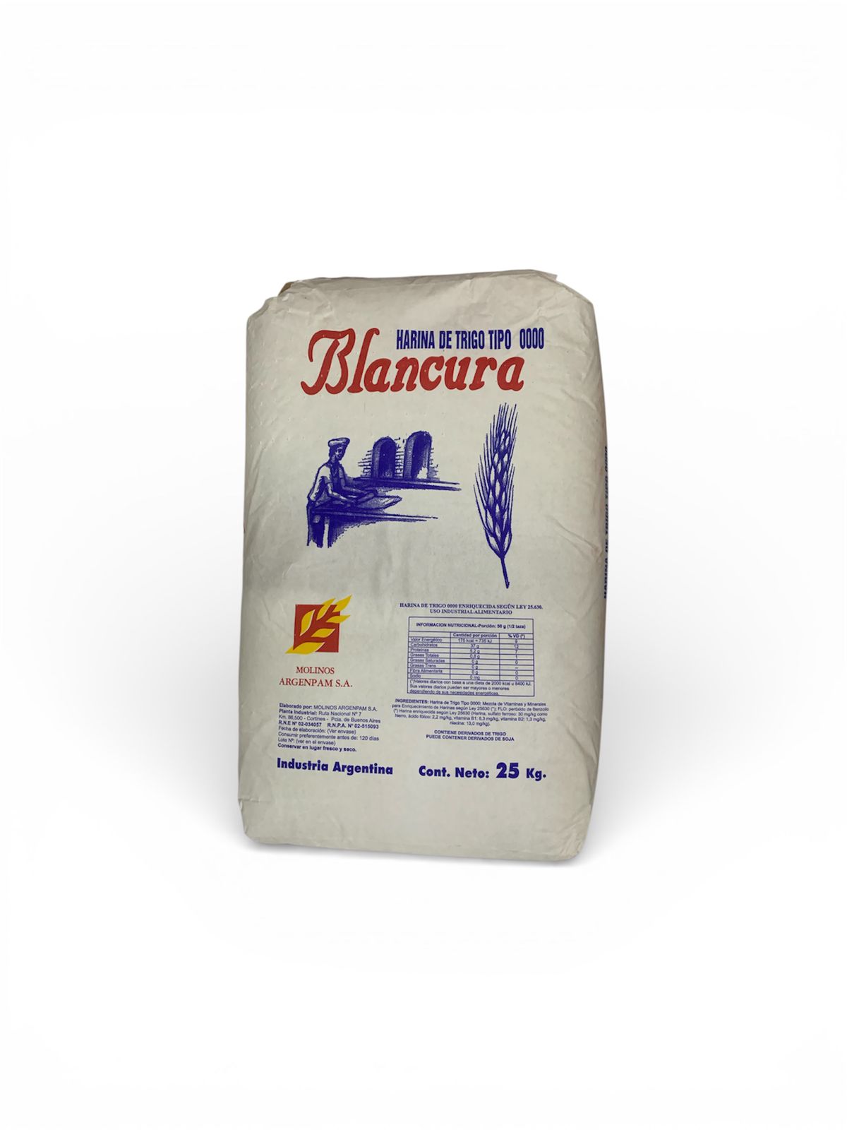 Harina 0000 "Blancura " x 25 Kg