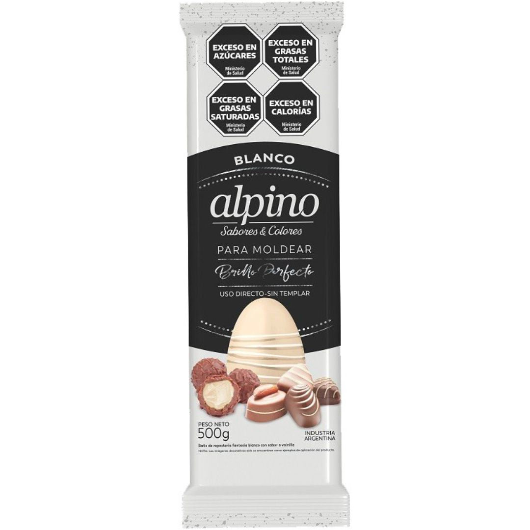 Chocolate Baño de Reposteria Blanco "Alpino" x 500 Gr